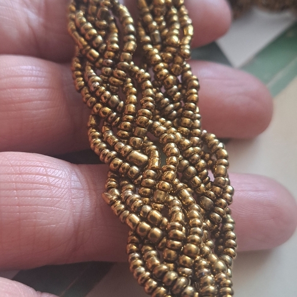 Burdau Tube Velvet And Gold Bead Eveing Purse - Picture 5 of 12